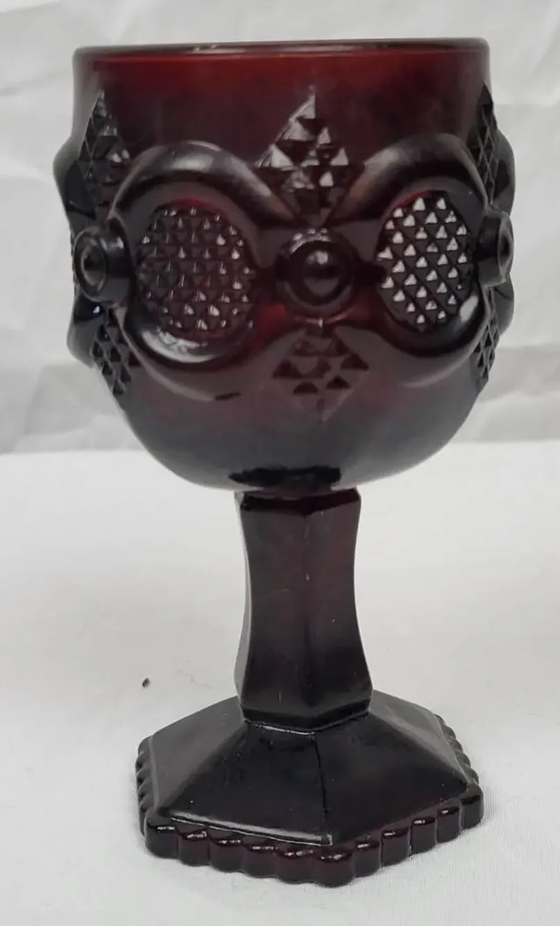 Avon Cape Cod Ruby Red Wine Glass Stem Goblet Mold 26